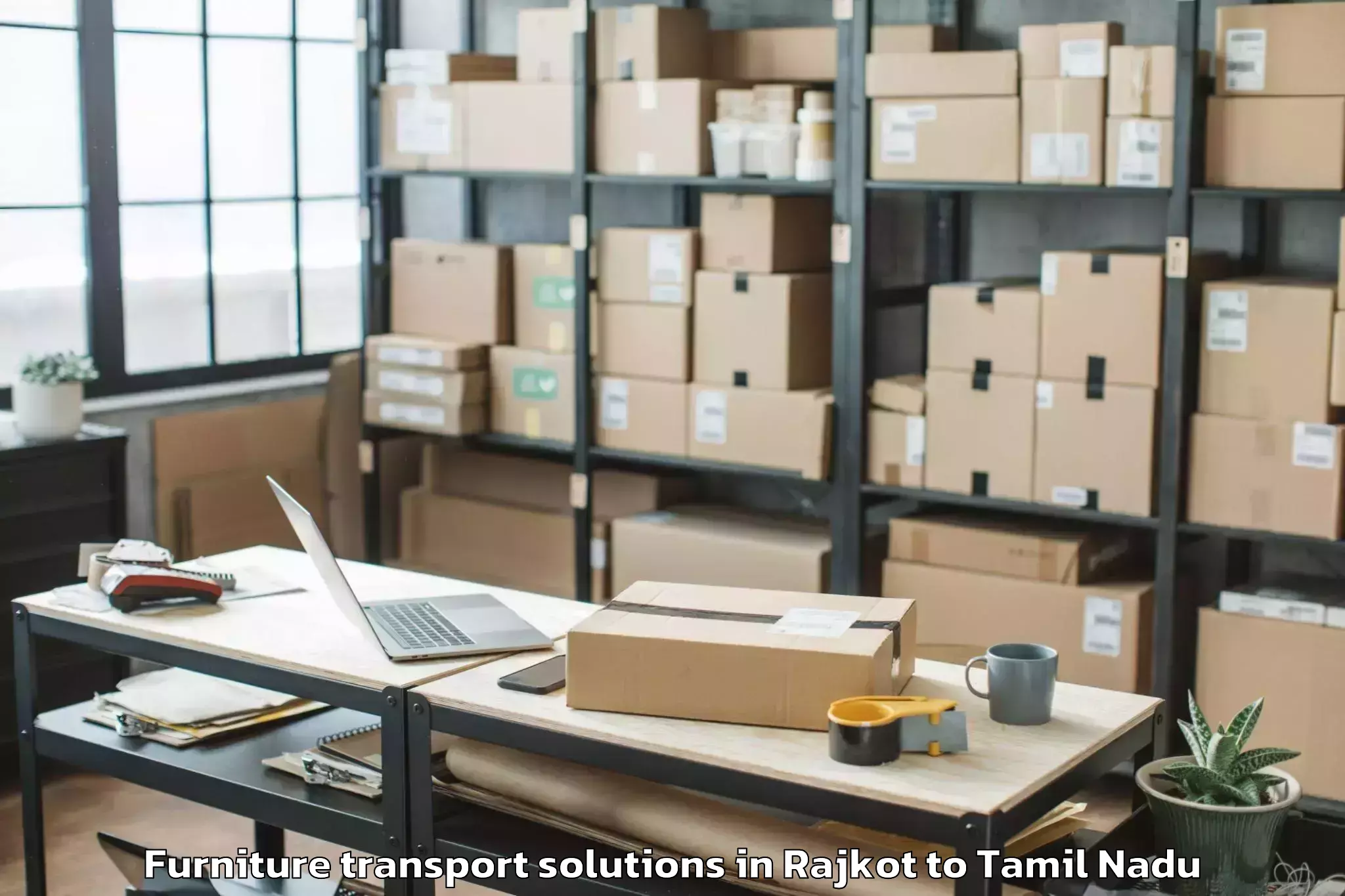 Get Rajkot to Udangudi Furniture Transport Solutions